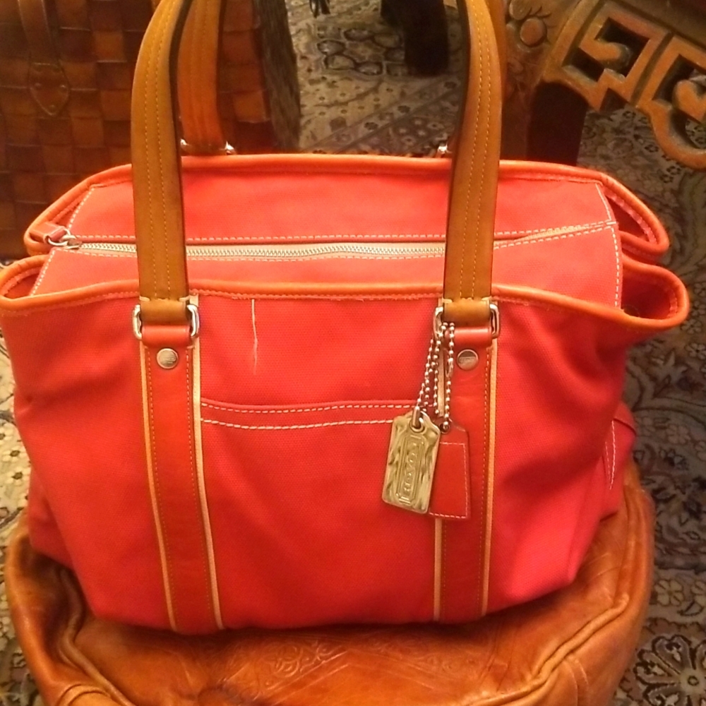 Coach large shopping canvas bag